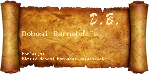 Dobosi Barnabás névjegykártya